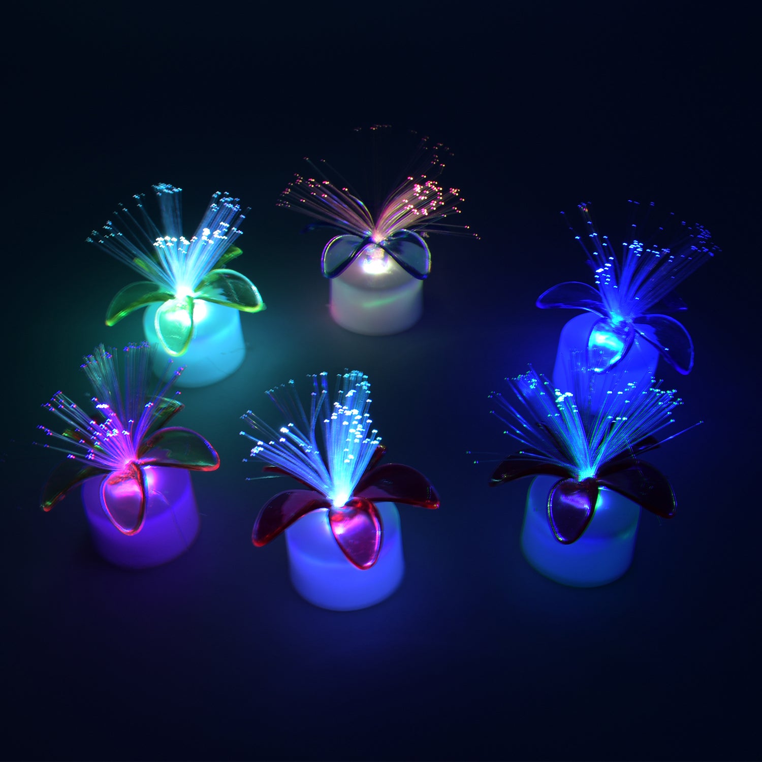 6237a Fiber Optic Light Mini Color Change Led Table Centerpieces  Light Up Candle - Pack Of 6 6237a Fiber Optic Light Mini Color Change Led Table Centerpieces  Light Up Candle - Pack Of 6